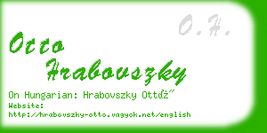 otto hrabovszky business card